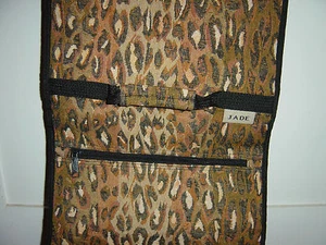 JADE FOLDING ROLLING SUIT CASE CARRY ALL LUGGAGE  LEOPARD PATTERN - Picture 1 of 4