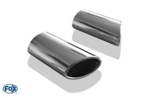 FOX Edelstahl Sportendrohr Paar oval Typ 38 Porsche Design 115x85mm 240 lang - Bild 1 von 1