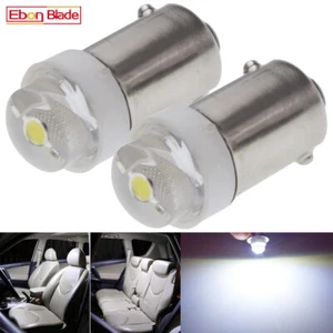 2 x BA9S BAYONET LED LIGHT BULB COB 0.5W WHITE PARKER 6V 12V CAR GLOBE INTERIOR - Picture 1 of 7