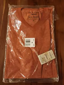Lucky Brand Men's Venice Burnout V-Neck Tee Shirt - Light Red, Extra Large 💖 - Picture 1 of 2