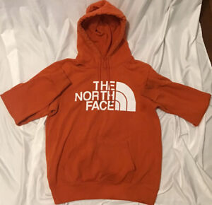 The North Face Orange Pull Over Hoodie Size Large