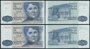Espagne 500 Pesetas 1979 Paire Sans Série - Photo Générique SC/UNC 529-PA - Picture 1 of 1