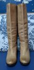 Matisse Boots Leather Size 6.5  Light Tan Pebbled Leather Upper Stacked Heel 