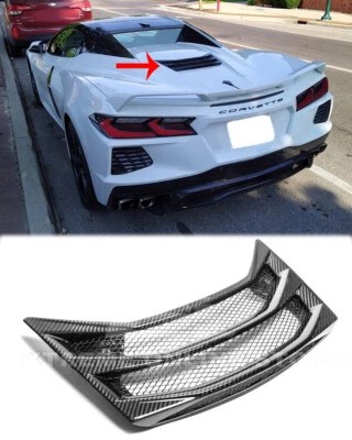 Ventilación de escotilla trasera de fibra de carbono para Corvette C8 convertible de 20 unidades GM estilo de fábrica Foto 1 de 4