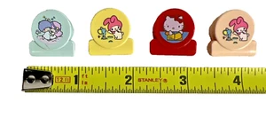4 Vintage Sanrio Mini Büroklammern Hello Kitty My Melody Twin Stars 1977 4er Set - Bild 1 von 5