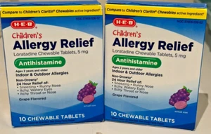 (2 Pack) Kids Allergy Relief 20ct – Sealed – Exp 10/25 – Grape Flavor - Picture 1 of 2