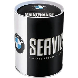 Spardose "BMW Service" - Sparbüchse Sparschwein Blechdose Money Box Ölfass Logo - Bild 1 von 3