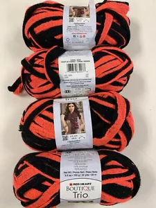 4 Balls of Red Heart Boutique Trio Yarn-Coral Kick - Picture 1 of 1