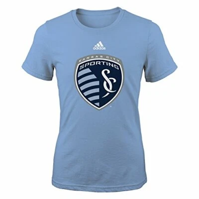 Camisa deportiva MLS Kansas City "logo del equipo" para niñas, grande, azul humo Foto 1 de 2