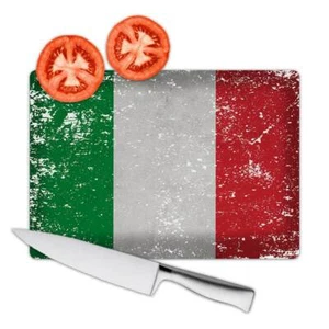 Italy : Cutting Board Gift Flag Retro Artistic Italian Expat Country - Picture 1 of 1