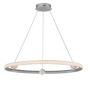 Brushed Aluminum LED Pendant from the Nodes Collection - Picture 1 of 1