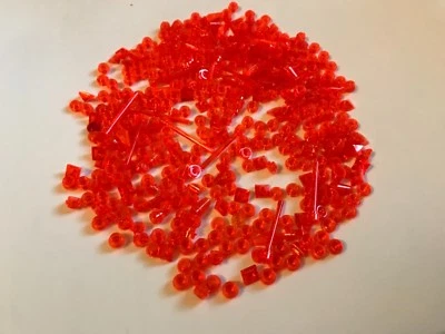 LEGO BRAND NEW circa 300 orange translucent PARTS SOME RARE star wars hobbit - Image 1 of 2