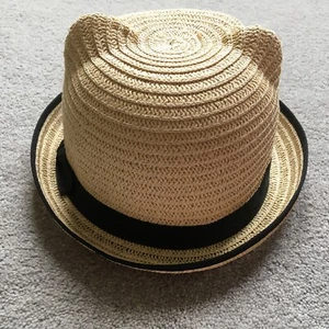 M&S Mädchen Sommer Stroh Katzenmütze 3-6 Jahre - Bild 1 von 4