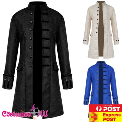 Unisex Vintage Disfraz Steampunk Abrigo Chaqueta Gótico Victoriano Traje de Levita Foto 1 de 2