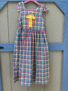 Kelly's Kinder Mädchen Kleid kariert Applikation gefüttert Hopscotch Schulanfang 7 - Bild 1 von 4