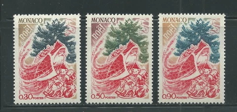 Monaco Scott # 821-823 MNH Father Christmas 1972 Cover