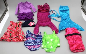 Meerjungfrauenschwänze Menge 8 (sollte American Girl Our Generation Puppen passen) Badeanzüge - Bild 1 von 9