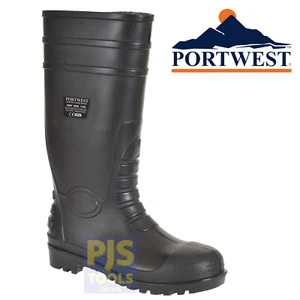Portwest Steelite FW95 steel toe cap safety wellington boots steel mid wellies - Picture 1 of 6