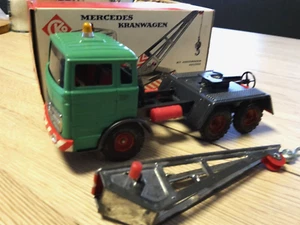 CKO Mercedes Kranwagen / altes Blechspielzeug mit OVP / Kran Blech Spielzeug - Bild 1 von 6