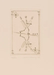 Johannes Vennekamp/Radierung/Skat/ec - escArt/handsigniert/1978/50 Exemplare/2 - Bild 1 von 3