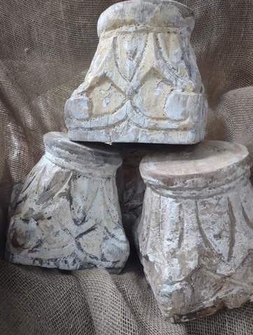 Architectural Carved Wood Pedestal, Base, Riser Cover