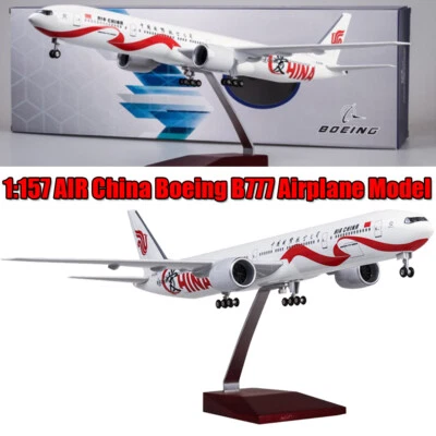 1:157 Scale AIR China Boeing B777 Airplane Model Home Ornament W/ LED Lights - Image 1 of 4