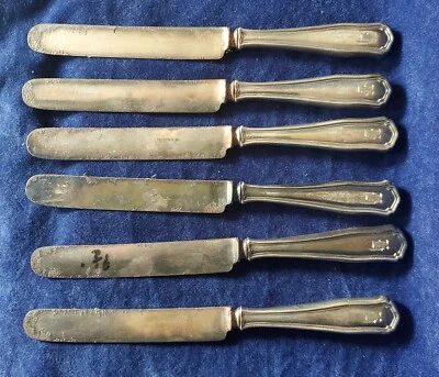 CUCHILLO(S) WINCHESTER 9 1/2" PLATEADO ROMO monograma Shreve Sterling - Estate Foto 1 de 3