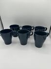 Set Of 6 Ikea Fargrik 21533 Dark Blue Coffee/Tea Mugs 3~NEW With Tags