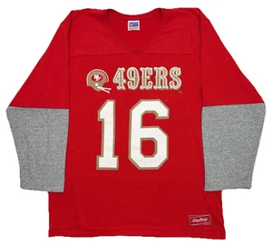 Vintage Rawlings NFL 49ers Joe Montana #16 Jersey Shirt Adult Size Medium USA - Picture 1 of 12