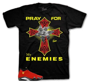 Shirt To Match Jordan 14 Challenge Red Outfit - Pray For My Enemies Shirt - Bild 1 von 1