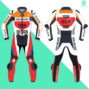 Custom Repsol Bike Leathers Luca Marini 2024 MotoGP Cowhide Leather Racing Suit - Picture 1 of 6