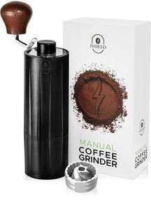 Volt-7 Manuel Kaffeemühle mit Edelstahl konischem Grat verstellbare Einstellungen - Bild 1 von 15