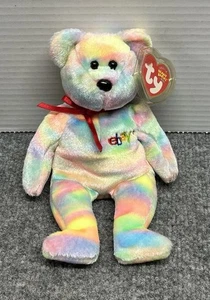 Ty Beanie Baby BIDDER the Ebay Bear Exclusive Plush Stuffed Animal - Picture 1 of 4