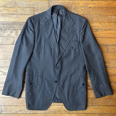 VTG 1960’s 70’s Sorento Tropical Suits Jacket Gab Sport Coat USA Western Gray 38 - Image 1 of 4