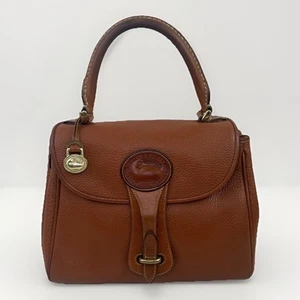 Vintage Dooney & Bourke Essex Top Handle Brown Leather Satchel Purse Bag Carrier USA - Bild 1 von 19