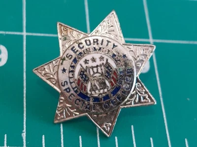 Miniature Silver Special Security Officer Pin Star Badge - Image 1 of 3