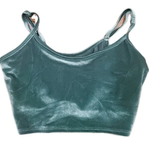 Victoria’s Secret PINK Active Green Ultimate Lightly Lined Crop Tank M Velvet - Picture 1 of 5