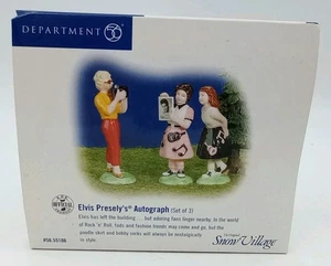 Department 56 Snow Village ELVIS PRESELY'S AUTOGRAPH (SET OF 3) #55106 New *read - Picture 1 of 24