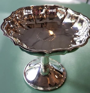 Vtg International Silver Compote - Medium - Silverplate - Chippendale Pattern - Picture 1 of 6
