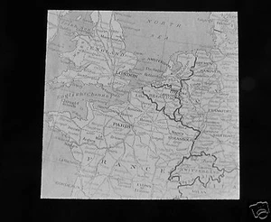 Glass Magic lantern slide MAP OF BRITAIN AND WESTERN EUROPE C1910 - Picture 1 of 2