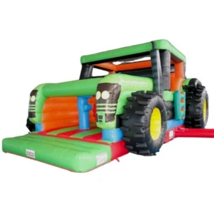Hüpfburg Traktor mit Rutsche, Springburg, Inflatable, aufblasbar, bouncy castle - Bild 1 von 3