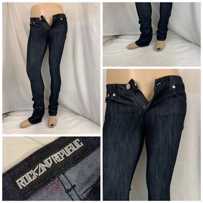 Jeans Rock & Republic Talla 27 Algodón Oscuro Poli Corte Elástico 001794 YGI O1-275 Foto 1 de 4