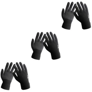 3 Pieces Schwarze Fingerlose Handschuhe Kaschmir Fahrradhandschuhe - Bild 1 von 12