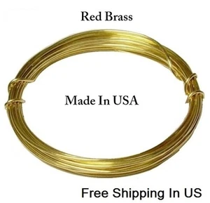 Red Brass Round Wire ( 1 Oz Coil ) Dead Soft 16 ~ 26 Ga - Picture 1 of 6