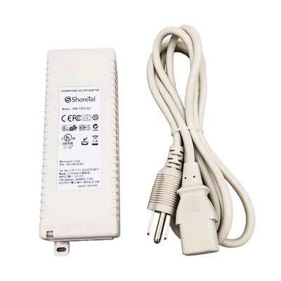Genuine ShoreTel Microsemi PD-3501G/AC Gig PoE Adapter 48V 0.35A - 300-1023-02 - Image 1 of 4