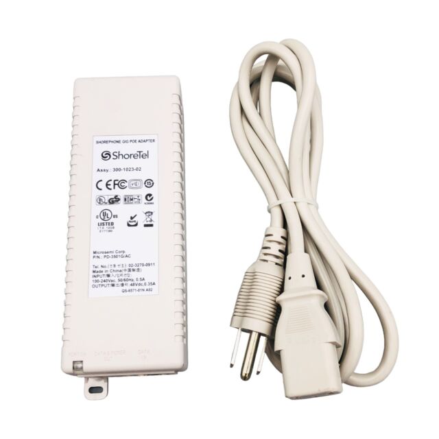 Shoretel PD-3501G 48V 0.35A Gigabit PoE AC Adapter 3501G 300-1023-03