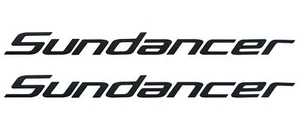 2Pc New 24.25" long SEA RAY SUNDANCER Boat Logo Emblem Letters Badge Matte Black - Picture 1 of 5