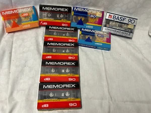 9 NIP Memorex Cassette Tapes dB90 dBS 46 dBS 90 BASF 90 chromdioxid extra - Picture 1 of 7