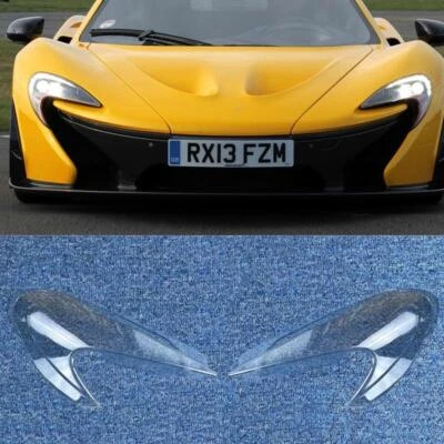 Un par de faros delanteros carcasa de lente transparente + pegamento de sellado para McLaren P1 2014-2015 Foto 1 de 4