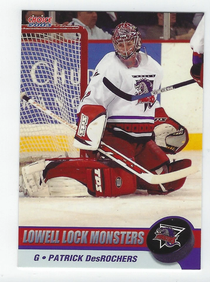2003-04 Lowell Lock Monsters (AHL) Patrick DesRochers (goalie) - Image 1 of 1